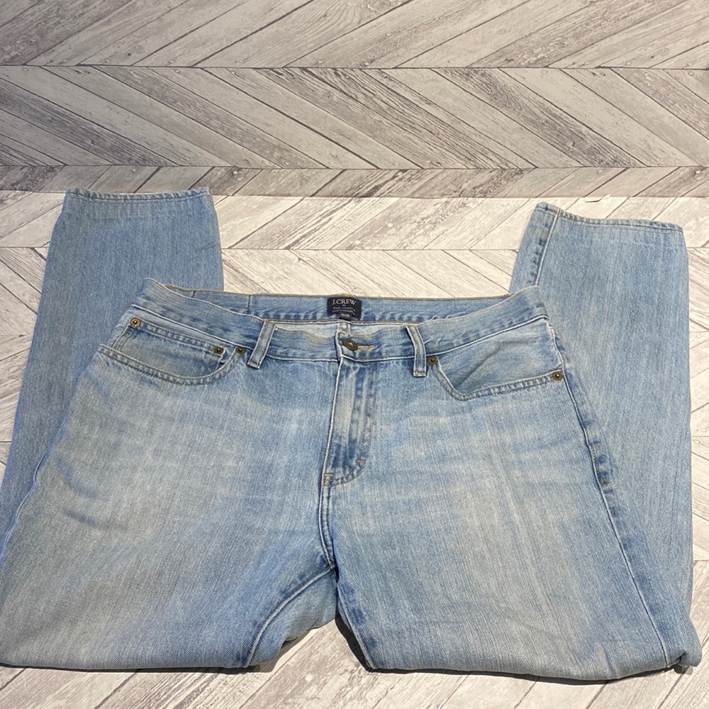 J.CREW THE DRIGGS MEN JEANS SIZE 32X32 COLOR LIGH BLUE